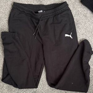 Puma Black Joggers with White Logo